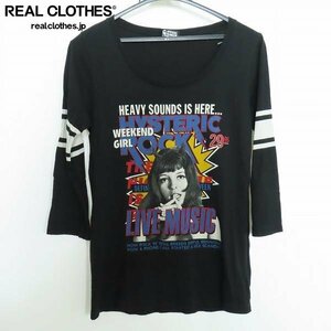 ☆HYSTERIC GLAMOUR/ヒステリックグラマー HTSTERIC ROCK LIVE MUSIC 七分袖Tシャツ 01171CL04 /F /LPL