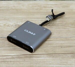 ★≪中古品≫CLDAY USB C HDMIx2 変換アダプター[t23052222]