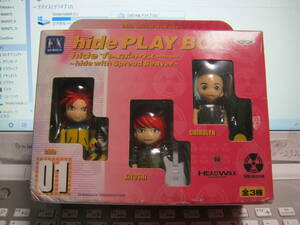 hide with Spread Beaver /hide PLAY BOX 01 箱入フィギュア3体 KIYOSHI CHIROLYN X JAPAN エックス ZILCH LEMONED EXTASY RECORDS HEADWAX