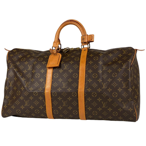 ルイ・ヴィトン Louis Vuitton キーポル 55 ハンドバッグ ビジネス ボストンバッグ モノグラム ブラウン M41424 レディース 【中古】