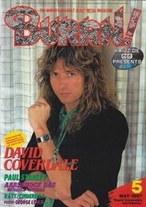 BURRN! DAVID COVERDALE/PAUL STANLEY/METALLICA/ANTHRAX/RATT/CINDERELLA/GEORGE LYNCH/ヘヴィ・メタル・マガジン1987年5月号