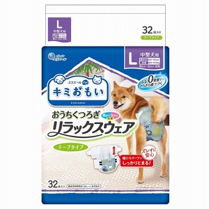 （まとめ買い）エリエール キミおもい リラックスウェア L 32枚 ペット用品 〔×3〕