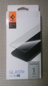 送料180円~★新品 未開封 Spigen シュピゲン Apple iPhone 12 mini 用 保護ガラスフィルム GLAS.tR SLIM HD★アイフォン スクリーン カバー