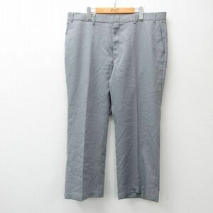 W41/古着 リーバイス Levis アクション スラックス パンツ メンズ 80s スタプレ 大きいサイズ タロン グレー spe 24nov21 中古 ボトムス ロ