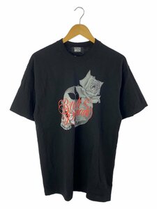 WILDSIDE YOHJI YAMAMOTO◆Tシャツ/XL/コットン/ブラック/プリント