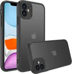 iphone 11 ケース 衝撃 指紋防止 半透明 レンズ保護 米軍MIL