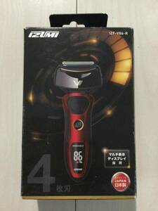 中古品 往復式シェーバー 4枚刃 IZUMI-V86 赤16年製