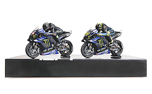 MINICHAMPS（ミニチャンプス） 1/12 ヤマハ YZR-M1 MotoGP バレンシアテスト 2019 #44/#46 2台セット L.ハミルトン/V.ロッシ フィギュア付