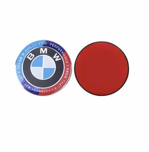 BMW エンブレム ステッカー ステアリング ハンドル シール バッジ 45mm 50周年限定　赤