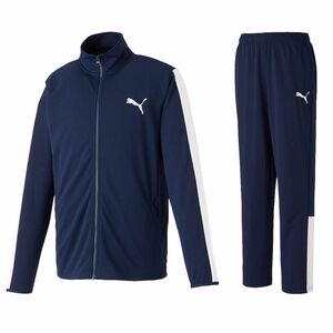 ★プーマ PUMA 新品 メンズ 吸汗速乾 ジャージ トラック ジャケット パンツ 上下セット SET 紺 [SET845678-02-S] 五 零★QWER★