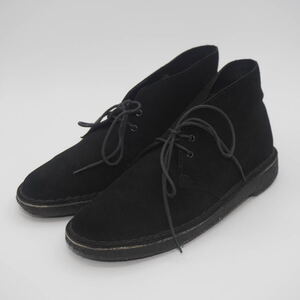 Clarks　クラークス　デザートブーツ　25.5cm　US7 1/2　黒　ブラック　スエード　革靴