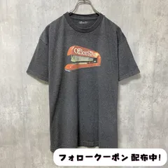 古着 used　Office Space　半袖プリントTシャツ　グレー　レトロ　デザイン　個性的　クルーネック　春夏服