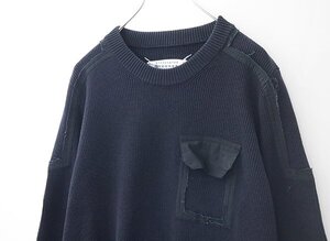 Maison Martin Margiela 10 ◆ デストロイポケット セーター ネイビー Sサイズ コットン ニット メゾン マルタンマルジェラ 1円～ ◆ZZ6