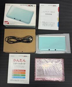 ★1円スタート★動作品 ニンテンドー3DS LL 本体 SPR-001 ミント × ホワイト MINT × WHITE 任天堂 Nintendo 箱説付