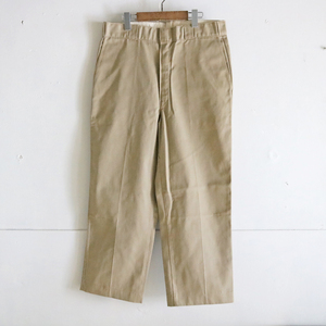 90年代 旧タグ USA製 ディッキーズ W34 Dickies ベージュ カーキ ワークパンツ TALON タロン アメリカ古着 ビンテージ 874 古着