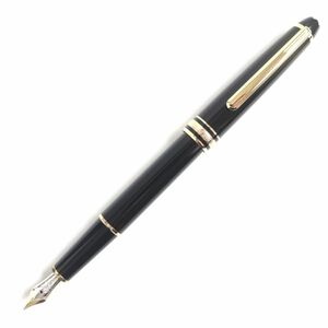 良品▼MONTBLANC モンブラン マイスターシュテュック ホワイトスター ペン先14K 万年筆 ブラック×ゴールド Mニブ ドイツ製