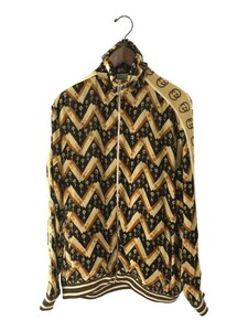 GUCCI◆20SS/CHEVRON DAISY JACKET/ジャージ/XS/ベロア/ブラウン/598730