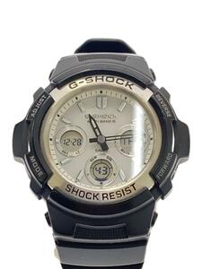 CASIO◆ソーラー腕時計・G-SHOCK/デジアナ/BLK