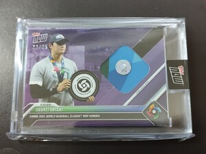 25枚限定 紫版　Topps NOW　2023 大谷翔平　ｗｂｃ　ｍｖｐ　ベース　レリック　カード　侍ジャパン　base relic 　サインなし