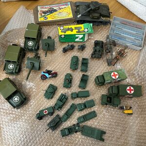 当時物 BRITAINS ブリテン 軍用 ジープ 大砲 バイク イギリス製／DINKY 救急車／ミニカー 西ドイツ製 戦車 鉄道模型 ビンテージ まとめ売り