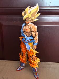 ドラゴンボールフィギュア 伝説の超サイヤ人 孫悟空 リペイント フィギュア 2D 二次元彩色