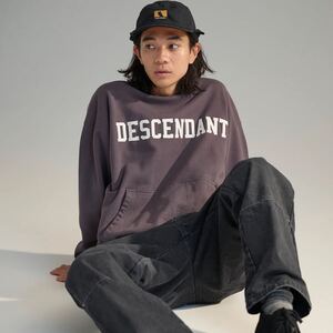 希少★新品本物【CHARCOAL★3】DIRT CREW NECK ダートクルーネック ロゴ アップリケ 正規店購入 ディセンダント 入手困難 DESCENDANT 24AW