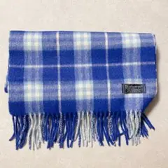 Burberry チェック柄 マフラー カシミヤ 青 水色