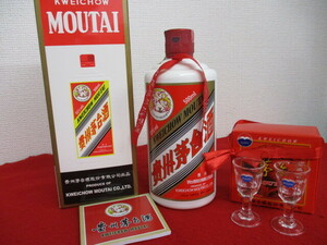 【3462】未開栓★貴州茅台酒 マオタイ酒★天女ラベル 2021 MOUTAI KWEICHOW / 500ml 53% 約955g (中国酒) 箱・冊子・グラス付