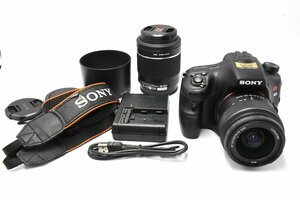 SONY ソニー α65 SLT-A65V ＋ DT3.5-5.6 18-55mm ＋ DT4-5.6 55-200mm デジタル一眼レフカメラ 20798427