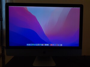 ②iMac 5K 27inch Late2015(A1419) i5(3.3GHz),メモリ16GB,HDD1TB,Montereyインストール済み