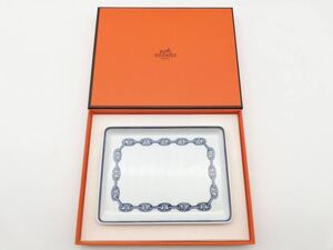 未使用 HERMES シェーヌダンクル スクエアプレート エルメス お皿 スクエア プレート 食器 皿 Bridal