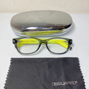 Dsquared2 ディースクエアード　DQ5030 col.020 51□16 140 3-4/12 クリアブラック、イエロー　ケース、メガネ拭き付き　美品　dq2308241