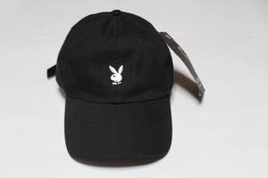 PLAYBOY プレイボーイ デザイン CAP ローキャップ 帽子 ADJUSTABLE ブラック 展示未使用品