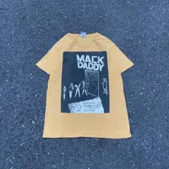 90s MACKDADDY 半袖 Tシャツ プリント Y2K 恵比寿系 イエロー