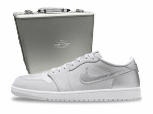 【27.5cm】 Nike Air Jordan 1 Retro Low OG Metallic Silver ナイキ エアジョーダン1 レトロ ロー メタリックシルバー ブリーフケース付き