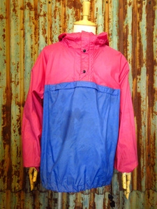 ビンテージ90’s●Patagoniaナイロンアノラックパーカ 青×ピンク size M●240402k8-m-jk-nylパタゴニアアウトドアプルオーバー古着