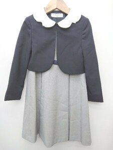 ◇ CHOPIN ショパン ジュニア 子供服 卒入園 発表会 ワンピース ジャケット アンサンブル サイズ120 グレー 女の子 P