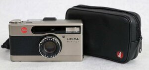 １円～【フィルムカメラ】美品 ライカ LEICA MINILUX LEICA SUMMARIT 1.2:4/40mm 純正ケース付