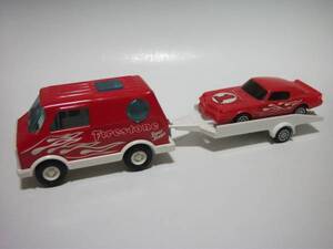 【レア】 BUDDY L バン & トレーラー & レーシングカー Firestone（ファイアストン）ロゴ入り 1980年 日本製 Made in Japan