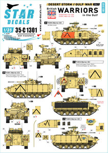 スターデカール 35-C1301 1/35 砂漠の嵐作戦 # 1.ブリティッシュウォリアーズ 湾岸戦争 1990-91.