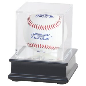 Ultra Clear UV Pro Baseball Holder Cube Display Case and Woo