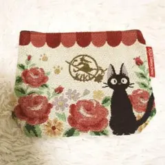 【美品】ジブリ　魔女の宅急便　ジジ　黒猫　ポーチ　ゴブラン織