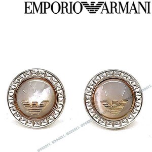 EMPORIO ARMANI エンポリオアルマーニ イーグルロゴ シルバー×パール ピアス EG3352040