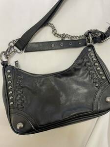 【中古】ZARA(ザラ) クロスボディバッグ ショルダーバッグ ブラック系 サイズ約26×16cm◆B0656