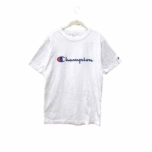 チャンピオン CHAMPION Tシャツ カットソー クルーネック ロゴプリント 半袖 L 白 ホワイト /YK メンズ