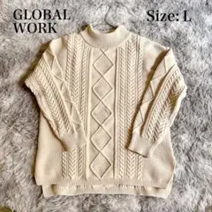 GLOBAL WORK グローバルワーク ニット セーター スタンドカラー L