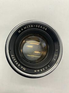 【E/XB0287】MAMIYA-SEKOR マミヤ 58mm 1:1.7 レンズ