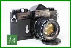 【同梱歓迎】実用■ペンタックス PENTAX SPOTMATIC ボディ+Super-Takumar 55mm F1.8 M42■シャッター全速完動・露出計不良■KKK9