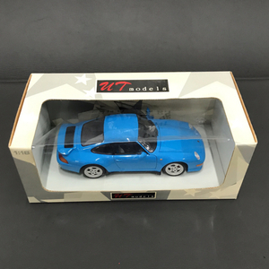 UT models 1/18スケール ポルシェ 911 カレラ RS ミニカー ブルー系 ホビー 保存箱付き 現状品 QR061-89