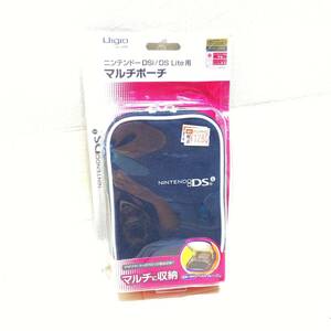 Σおそらく未使用 ニンテンドー DSi 用 DS Lite用 マルチポーチ ブラック 黒色 本体 アダプター タッチペン 収納 長期保管ΣG53734